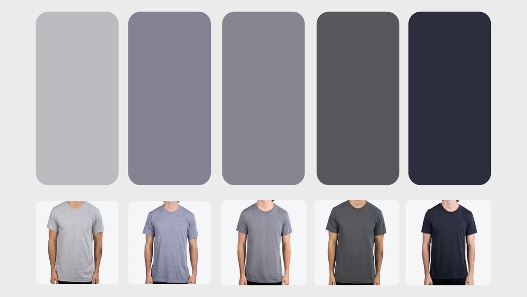 TShirt Color Palette Shades of Gray Real Thread